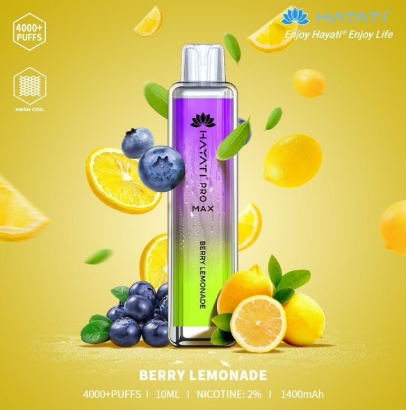 BERRYLEMONADE hayati pro max 4000 puffs