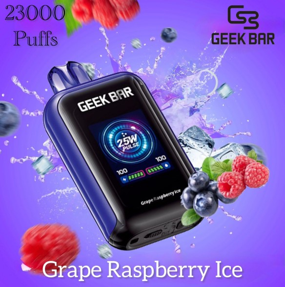 Grape Raspberry lce geek bar 23000 puffs