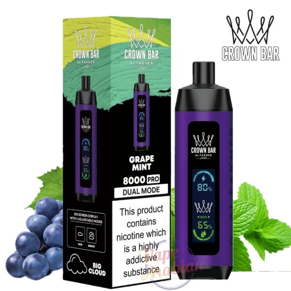 GRAPEMINT AL FAKHER CROWN BAR 8000puffs