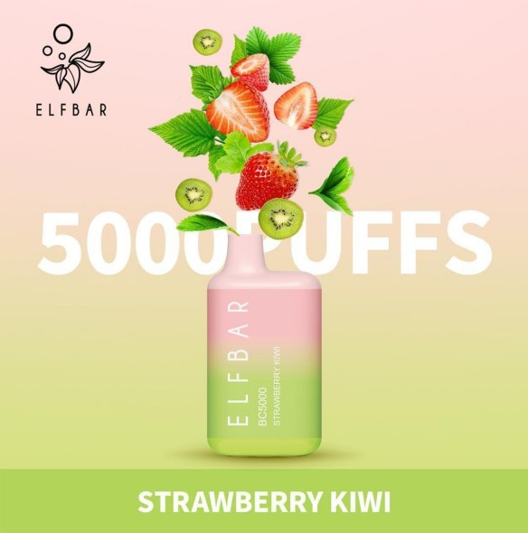 STRAWBERRY KIWI elfbar bc5000 Puffs