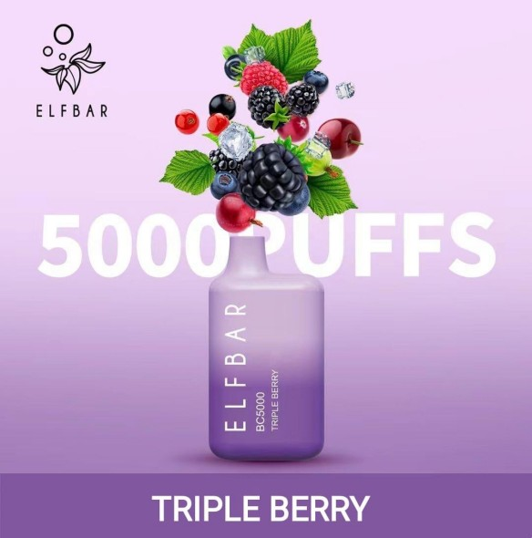 TRIPLE BERRY elfbar bc5000 Puffs