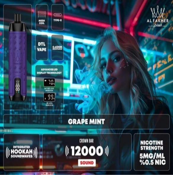 GRAPE MINT al fakher 12000puffs