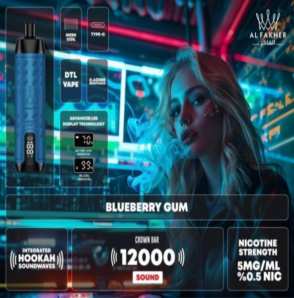 BLUEBERRY GUM al fakher 12000puffs
